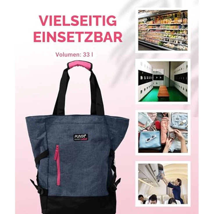 fabrizio® Trolley Reise- und Einkaufstrolley Classic - Bordgepäck IATA Standard, Farbwahl – Bild 5