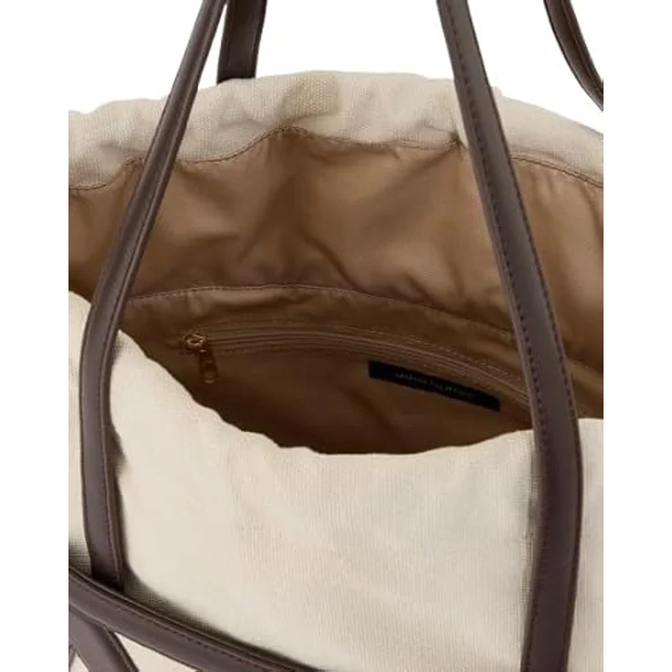 Armani Exchange Marisol Shopper Tasche, 39 cm, braun, 100% Baumwolle – Bild 2