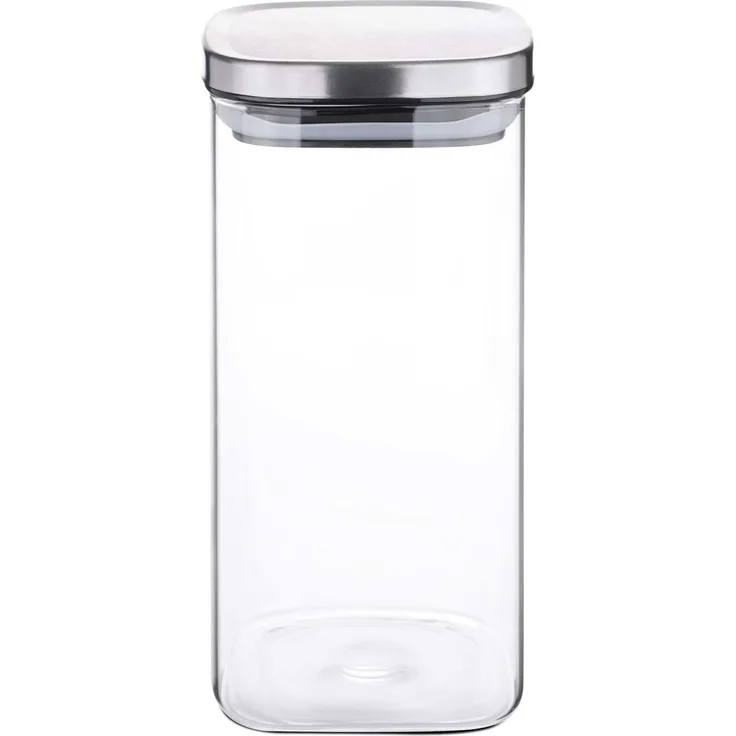 Weis Vorratsdose Vorratsglas mit Deckel 1500ml, rechteckig, transparent