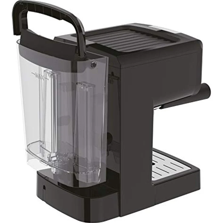Krups Opio XP320810 Kaffeemaschine, 15 bar Druck, Tassenwärmer und Milchaufschäumer, drehbare Kontrolle, Schwarz-Silber – Bild 4