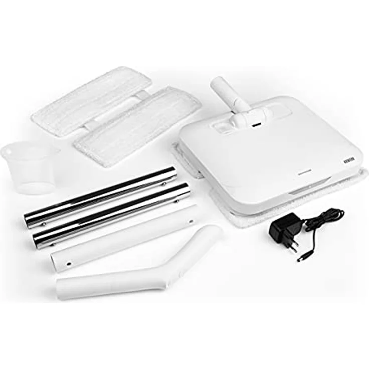 N8WERK Akku-Vibrationsmopp, elektrischer Wischmopp, Bodenwischer, Moonlight White Edition (01932) – Bild 6