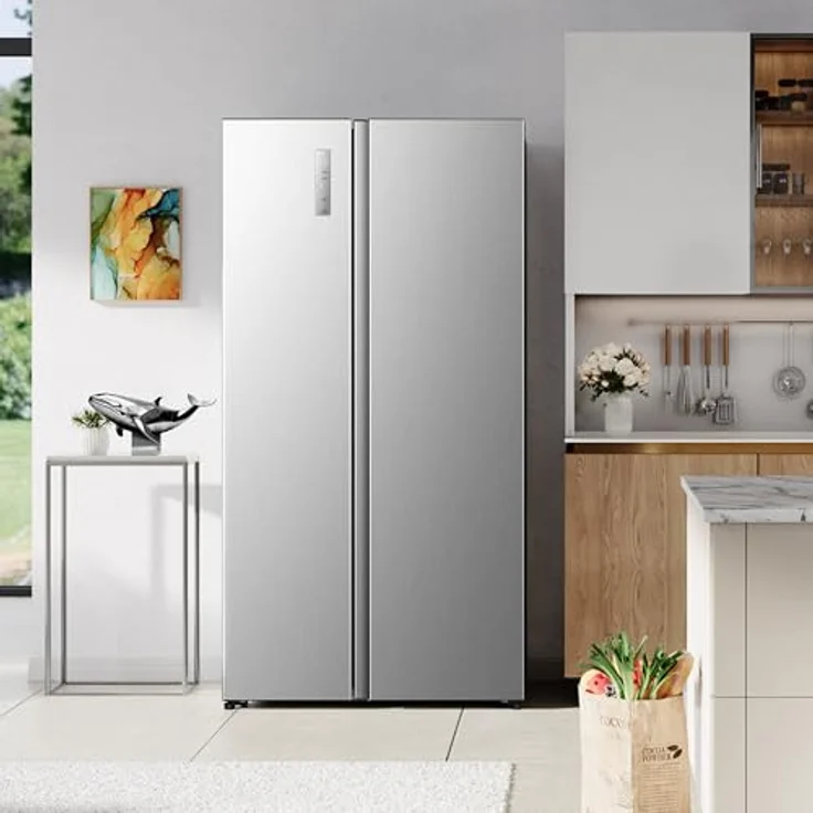 Hisense RS3P558NEIE, Side-by-Side Kühl-/Gefrierkombination, 544 Liter, NoFrost Plus, Silber, 197 l Gefriervolumen, LED-Innenbeleuchtung – Bild 12
