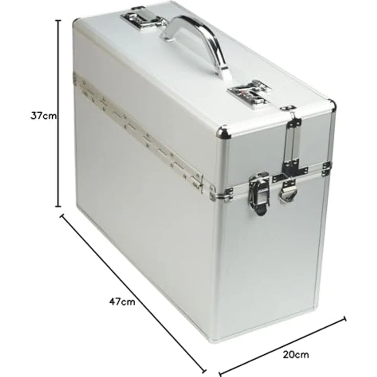 Alumaxx Alpha Koffer, 34 l, mit 2-teiligen Deckel und Schultergurt, Silber – Bild 9