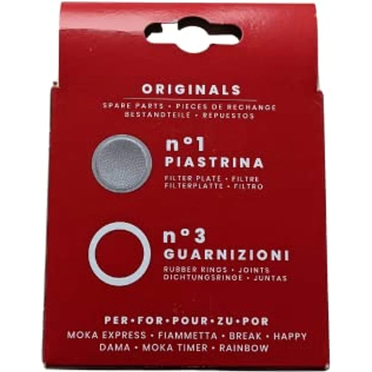 Bialetti Ersatzset 6 Tassen Alu 1 Dichtung +1 Filter – Bild 3