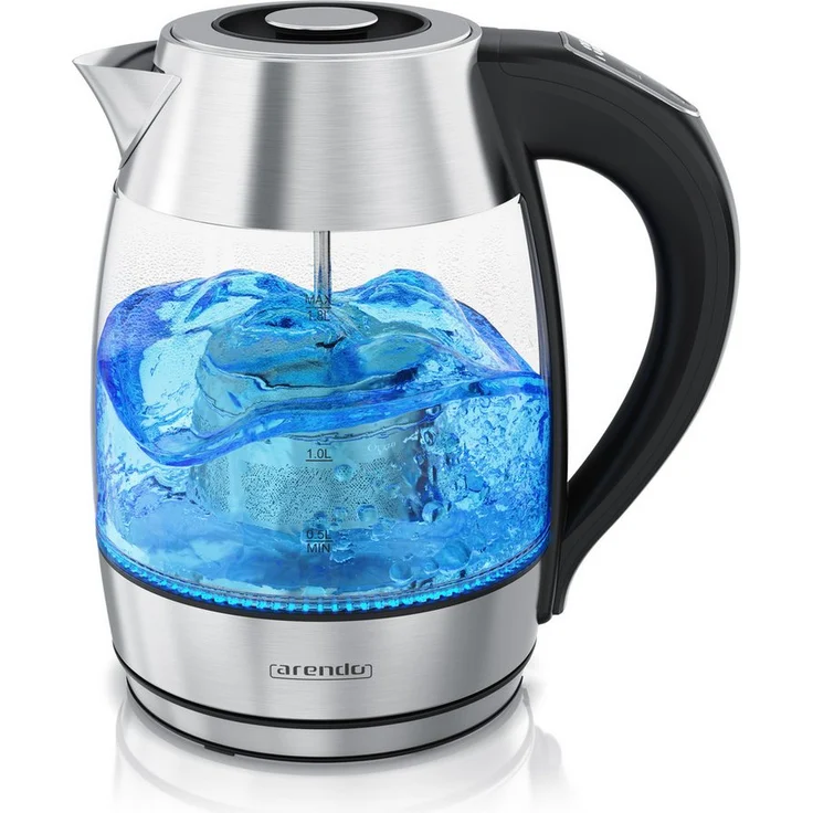 Arendo BEST TEA, Wasserkocher Teekocher aus Glas & Edelstahl, 1,8 l, 2200 W, Temperaturwahl 40°C – 100°C, Warmhaltefunktion, Überhitzungsschutz, Teesieb: Tests, Infos & Preisvergleich