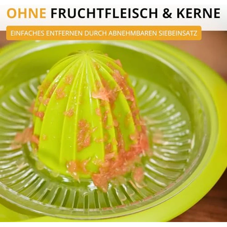 Westmark Zitronen--Zitruspresse mit Behälter, Durchmesser: 18,7 cm, Fassungsvermögen: 0,5 Liter, Kunststoff, Limetta, Apfelgrün, 3091227A – Bild 6