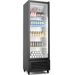 Klarstein GrandCooler HEA-GCoolerBK-306L, 306 Liter Getränkekühlschrank mit doppelt verglaster Tür, schwarz, energieeffizient, verstellbare Regale, LED-Beleuchtung