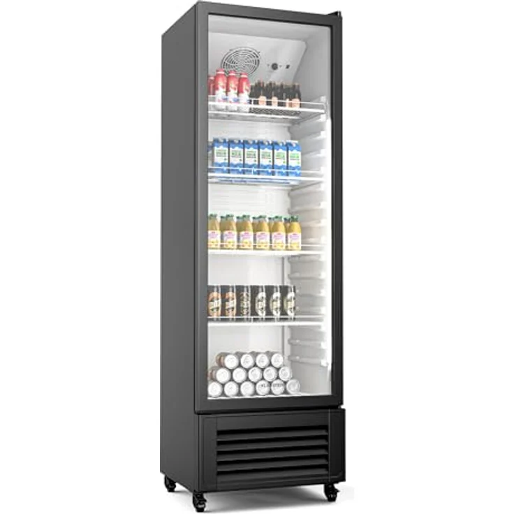 Klarstein GrandCooler HEA-GCoolerBK-306L, 306 Liter Getränkekühlschrank mit doppelt verglaster Tür, schwarz, energieeffizient, verstellbare Regale, LED-Beleuchtung – Bild 1