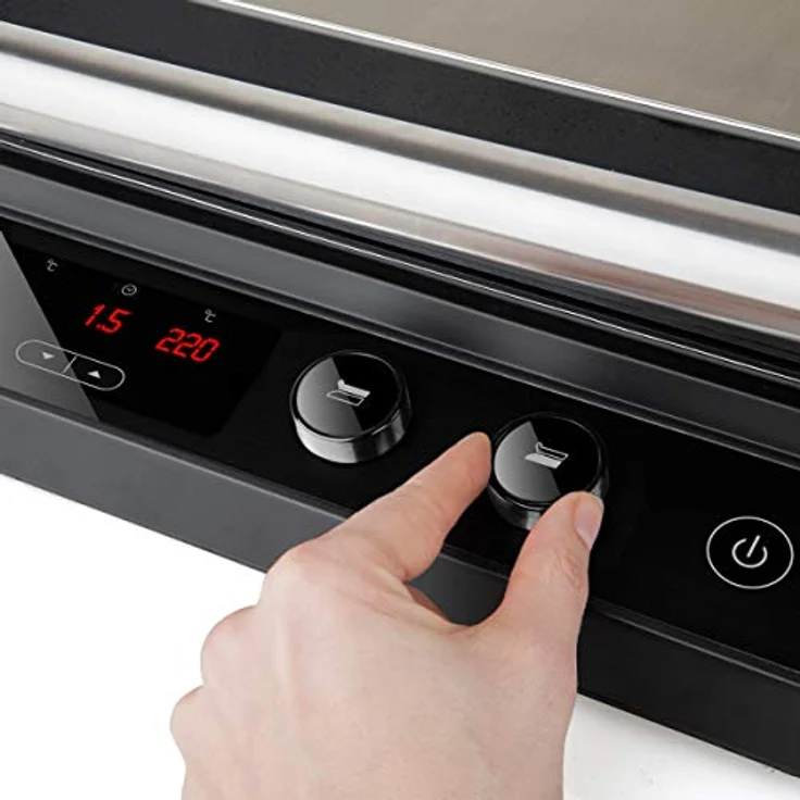 Black+Decker ES9680030B BXGR2000E Kontaktgrill, 2000, Anti-Fingerprint-Edelstahl, Schwarz – Bild 4
