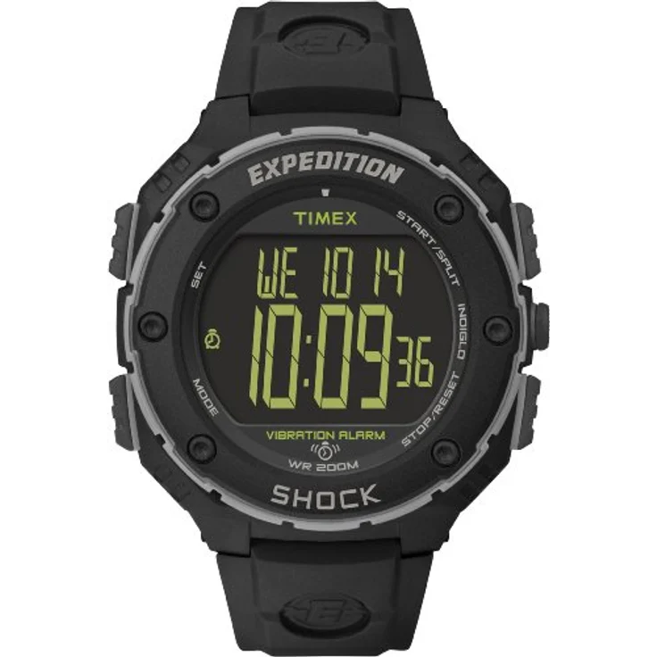 Timex Expedition Shock XL T49950, Herren-Armbanduhr aus Kunstharz mit 100 h Chrono und Alarmfunktion, 50 mm – Bild 1