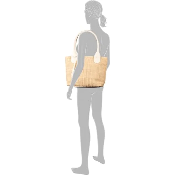 TOM TAILOR Sharon Zip Shopper M, Einkaufstasche in Cream White mit Zipper und verstärktem Boden – Bild 3