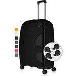 IMPACKT IP1 4-Rad Hartschalenkoffer aus recyceltem Material mit 6 Jahren Garantie; nachhaltiger Reisekoffer mit austauschbaren klick-Rollen; 76 cm, 4,3 kg, 106 Liter