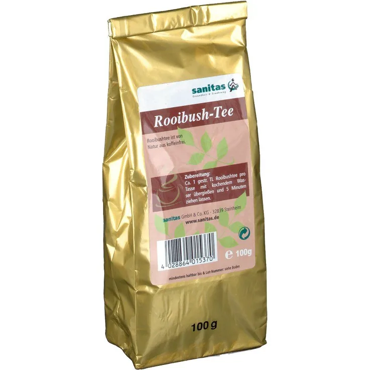 sanitas Rooibush Tee, 100 g Packung, aromatischer Tee aus der Rooibos-Pflanze