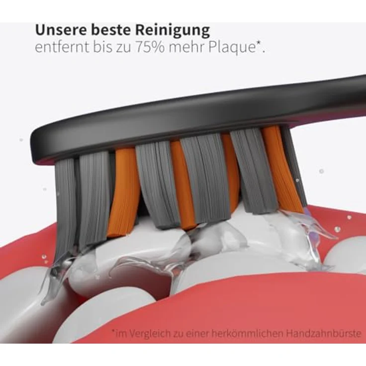 Zahnheld Bürstenköpfe Pro X-Clean Whitening elektrische Schall Zahnbürste X-Borsten weiß 3 Stück – Bild 2