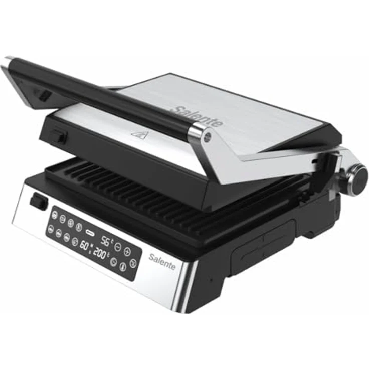 SALENTE FlamePro Kontaktgrill, Elektrogrill mit externem Temperaturfühler, 2200 W, 8 Programme, antihaftbeschichtete Grillplatte, abnehmbare Platten, für fettfreies Grillen – Bild 4