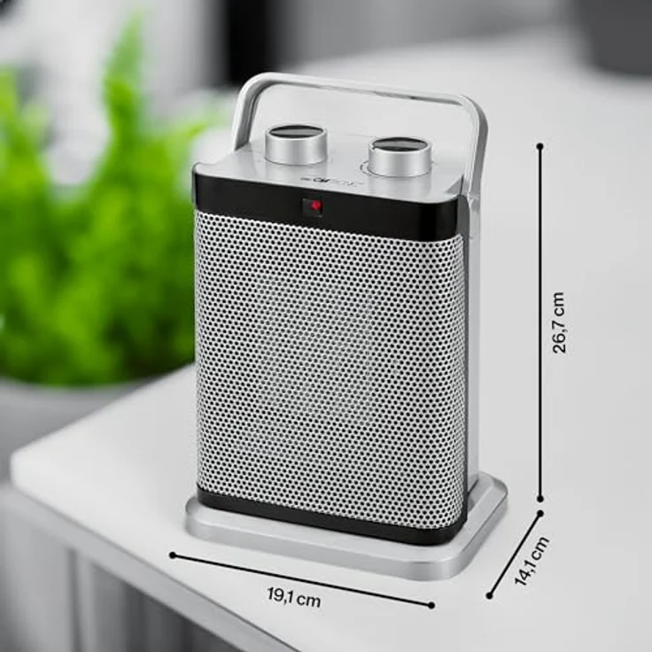 Clatronic HL 3631 Keramik-Heizlüfter, 7-Stufen-Schalter, stufenlos regelbarer Thermostat, 1000-1500 W, Heizlüfter – Bild 6