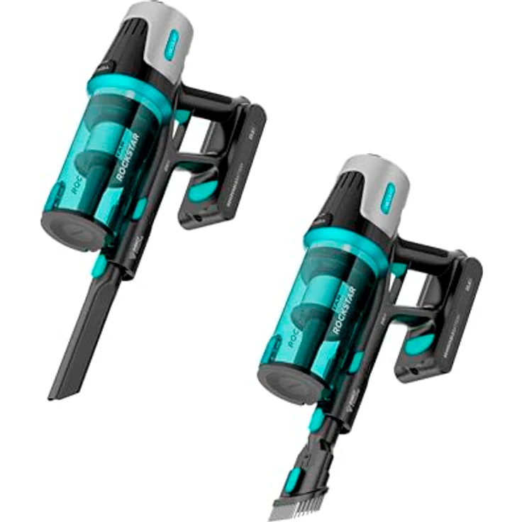 Cecotec Conga kabelloser vertikaler Staubsauger Rockstar 1500 Horizon Genesis XL, 215W Gesamtleistung, 60 Minuten Autonomie, Mischbürste und Zwei Saugmodi, Parallel Cyclone System, 600ml Behälter, in Schwarz – Bild 3