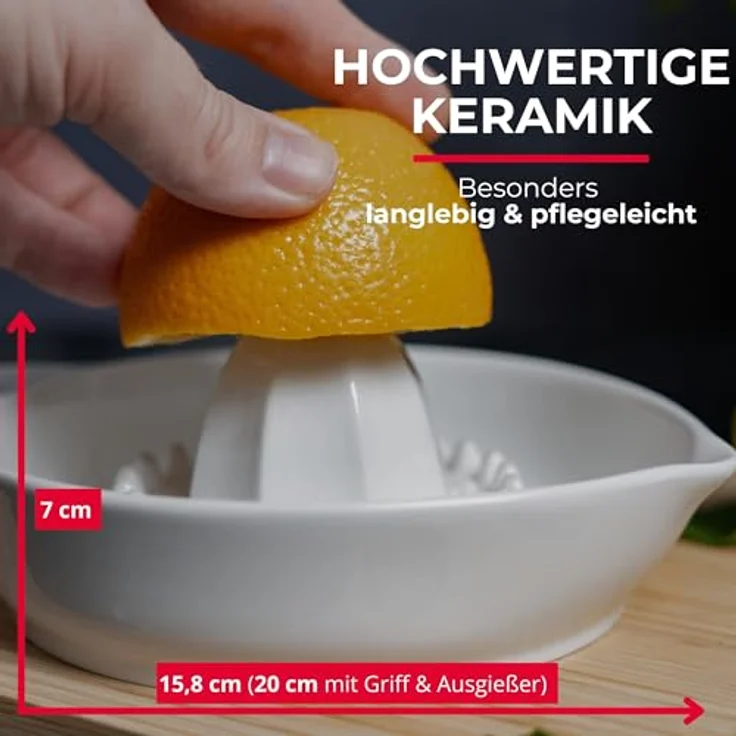Westmark 30722260 Zitruspresse, Keramik , 250 ml, weiß – Bild 4