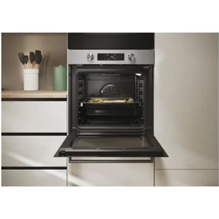Candy CA6 N5B3EYTX, Elektrischer Ofen mit 78 Litern Garraum, Schwarz und Edelstahl, energieeffizient A++, digitale Steuerung, bis 300°C – Bild 6