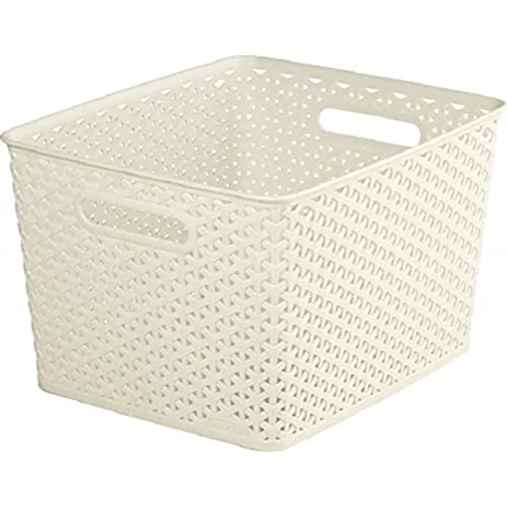 CURVER Juliet Dekorativer Korb, Creme, 35 x 22 x 30 cm, 4