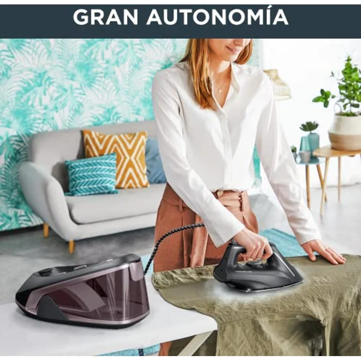 Rowenta Easy Steam Bügelstation, VR5120, Schwarz/Braun – Bild 5