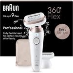 Braun Silk-épil 9 Flex 9-030 3D, Weiß/Rosa Titan