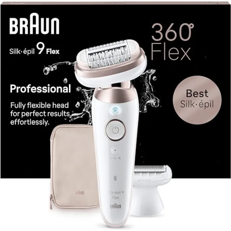 Braun Silk-épil 9 Flex 9-030 3D, Weiß/Rosa Titan