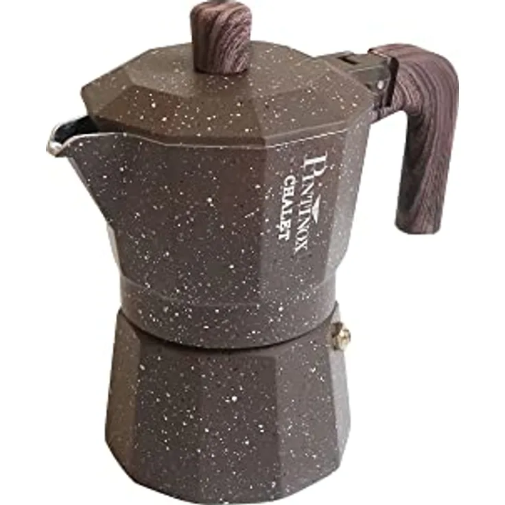 PINTINOX Espressokocher CHALET, traditioneller Espressokocher aus Edelstahl, für aromatischen Espresso