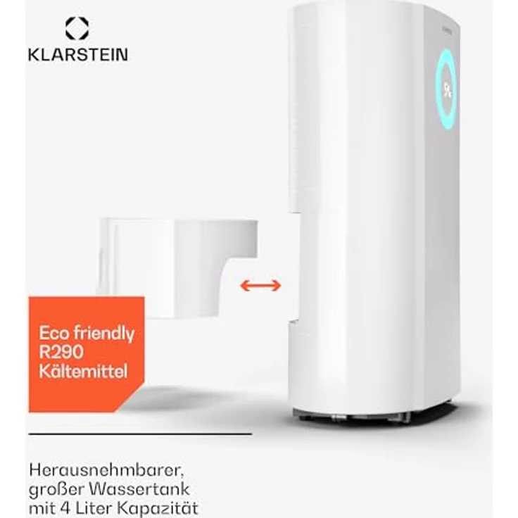 Klarstein Luftentfeuchter Elektrisch bis 20m2, Smart Luftentfeuchter für Wohnung, Bad & Keller, Luft-Entfeuchter Leise, Elektrischer Dehumidifier mit WLAN IoT App, Bautrockner mit 20 L Kapazität – Bild 5
