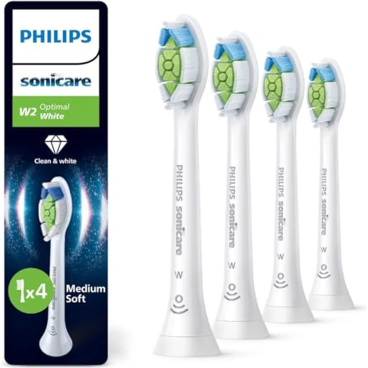 Philips Sonicare W2 Optimal White, Original Ersatzbürstenköpfe, 4er-Pack, HX6064/87, weiß – Bild 1