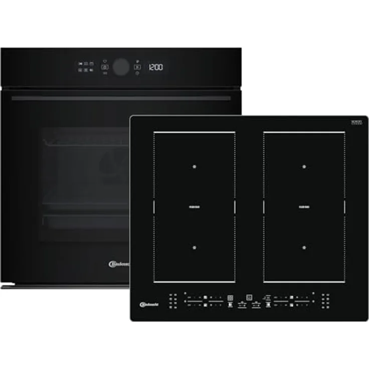 Bauknecht BAKO PYRO Set, Pyrolyse Backofen BBI5S8PM1SK und Induktionskochfeld BB 8760C AL, inklusive 24 Monate Basisgarantie und 10 Jahre Ersatzteilgarantie