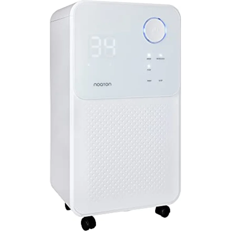 Noaton Luftentfeuchter und Luftreiniger DF 4114, max. 13,5 L/Tag, für Räume bis 25m²/63 m3, max 180W, Ablaufschlauch, Wäschetrocknung, Timer, Gegen Feuchtigkeit, Schimmel Weiß – Bild 1