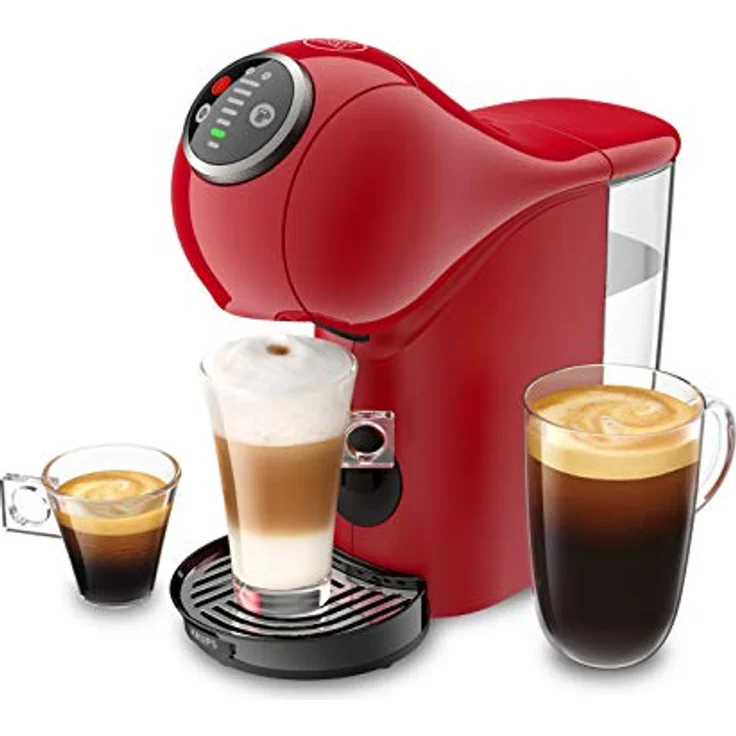 Krups KP3405 NESCAFÉ Dolce Gusto Genio S Plus Kapselmaschine (Espresso Boost, Temperaturauswahl, Heiß- & Kaltgetränke, 15 bar Pumpendruck, 0,8l Wassertank) Rot – Bild 2