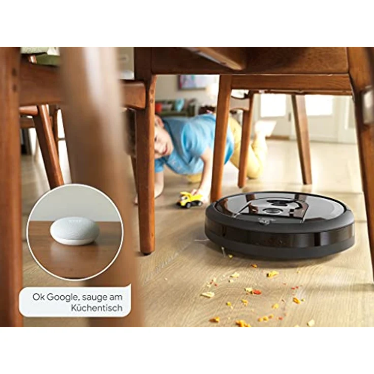 iRobot Roomba i7+ Saugroboter mit Absaugstation, 90 min Akkubetrieb, Lithium-iOn Akku - Clean Base selbstentleerend - 2 Mehrflächenbürsten (i755640) – Bild 5