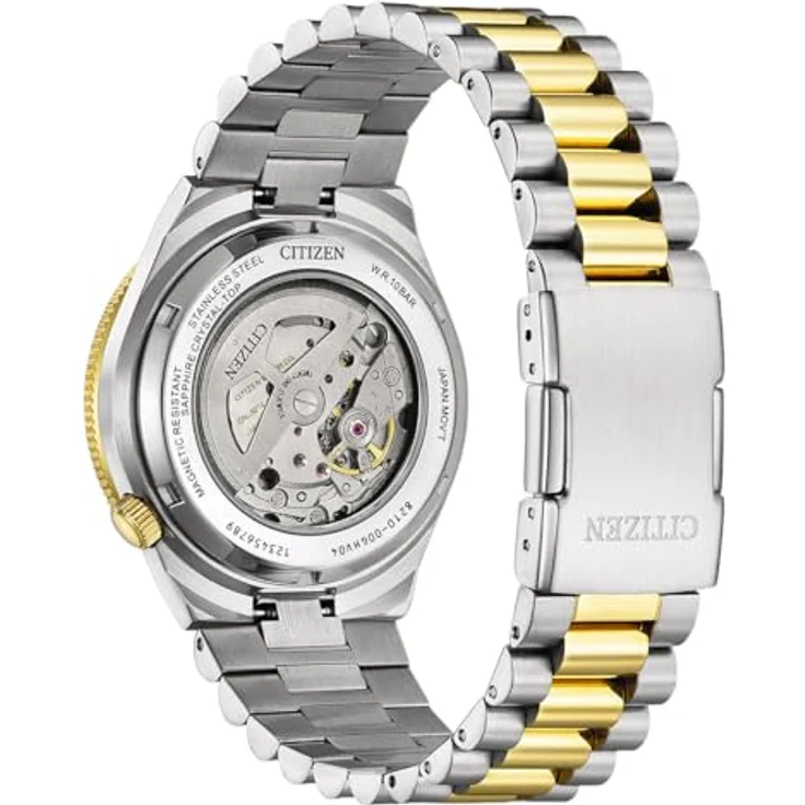 Citizen NJ0234-58X Herrenuhr Automatik Edelstahl Bicolor mit rotem Zifferblatt, 40 mm, wasserdicht bis 10 ATM – Bild 4