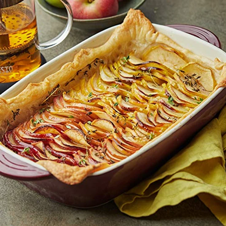 RESTO Auflaufform - Backform - Lasagneform - Brotbackform - Rechteckig aus Keramik für Brot Lasagne Brownie Kuchen uvm. | (1 l - 183 x 122 x 45 mm) – Bild 2