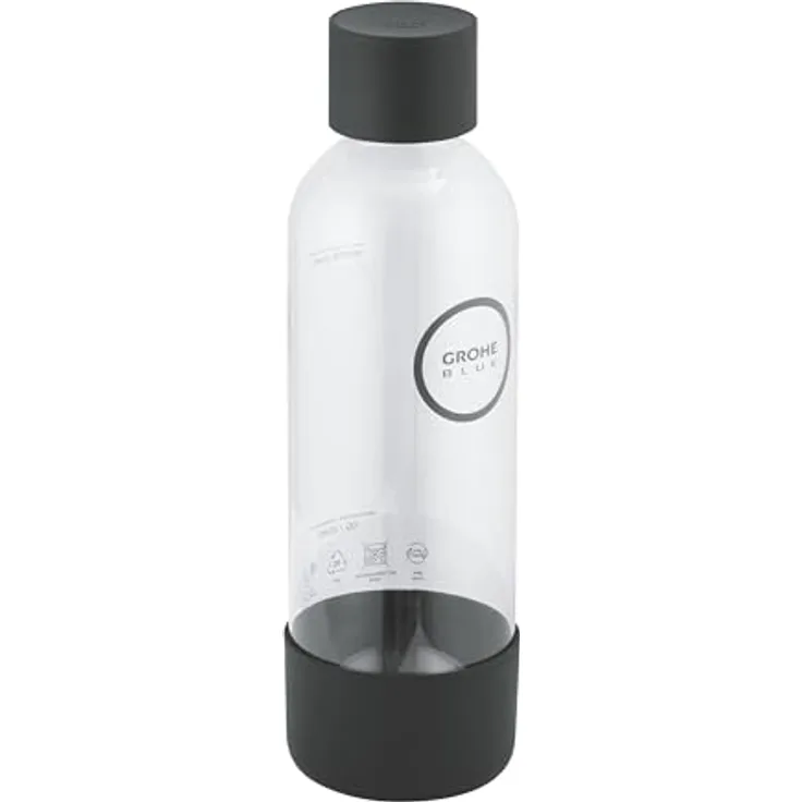 Grohe Wassersprudler Blue Fizz Ersatz-Wasserflasche, wiederverwendbar, schwarz (41250K00)