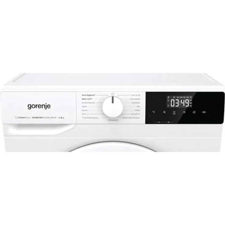 Gorenje WNHPI84APS/DE Waschmaschine mit Dampffunktion / 8kg, 54L / 1400 U / 15 Programme/AquaStop/Inverter PowerDrive Motor/RainDrop Trommel/Kindersicherung/EEK A/Weiß – Bild 3