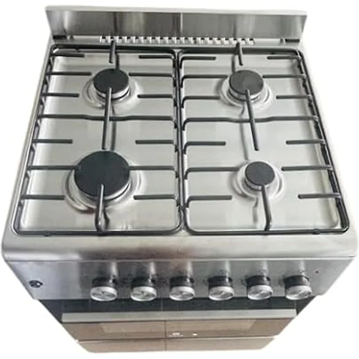 Gasline SHGE6060FGIX, Gas-Elektro Standherd mit 60 cm Gaskochfeld, Edelstahl, Umluft, Grill mit Drehspieß – Bild 2