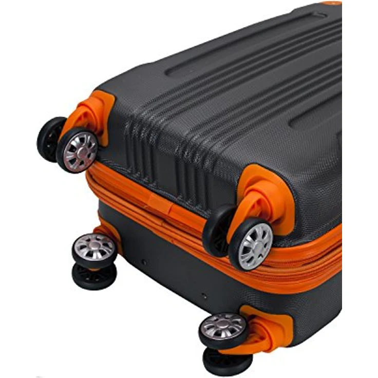 Rockland London Hardside Spinner Rad Gepäck, Dunkelgrau, Carry-On 20-Inch, London Hartschalen-Koffer mit Drehrad – Bild 4