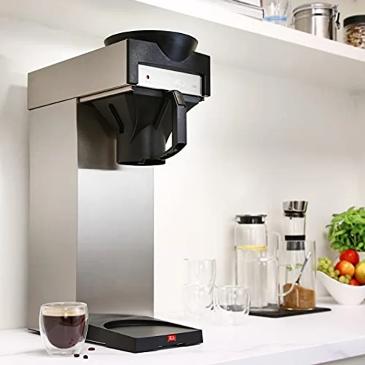 Melitta Filterkaffeemaschine für Isolierkannen, 170 MT, Edelstahl-Schwarz – Bild 4