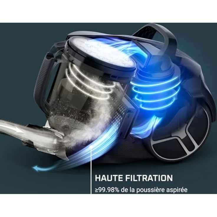 Rowenta RO4871 Compact Power XXL | Beutelloser Staubsauger | 2,5L Staubvolumen | Kompaktes Design | Extreme Saugleistung | Vacuum-Cleaner | Hocheffizienter Saugkopf | blau-silber – Bild 5