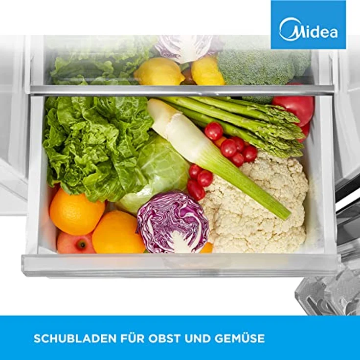 Midea MERS530FGD02 Side-by-Side Kühl-/Gefrierkombination/NoFrost/Inverter Technologie/Indoor Ice Bar/Twin Control/176,5 cm Höhe/335 L Kühlen/197 L Gefrieren/256 kWh/Jahr – Bild 5