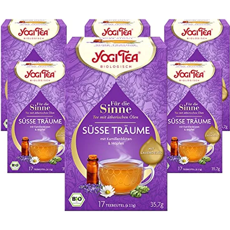 Yogi Tea Für die Sinne - Süße Träume Bio, Kräutertee zur Entspannung, 42 g