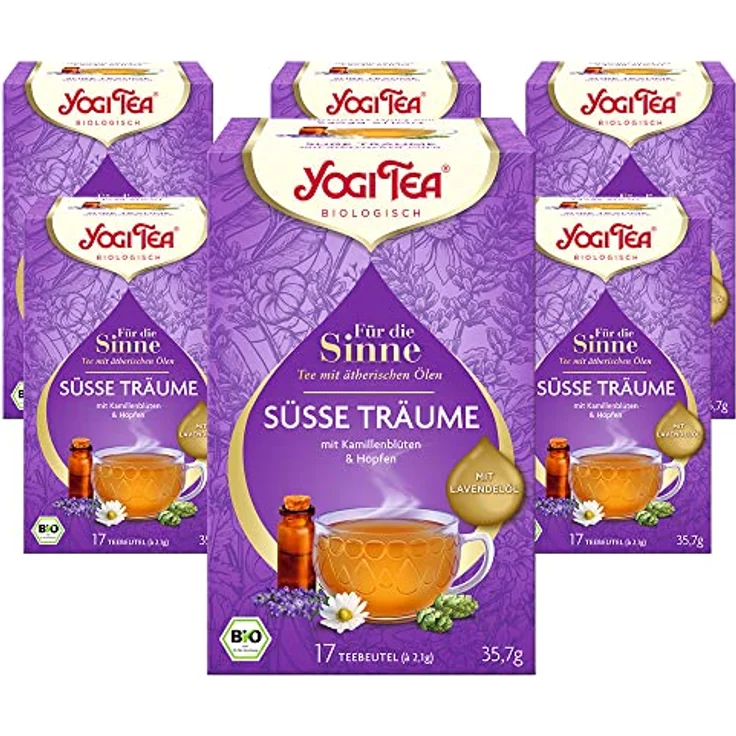 Yogi Tea Für die Sinne - Süße Träume Bio, Kräutertee zur Entspannung, 42 g – Bild 1
