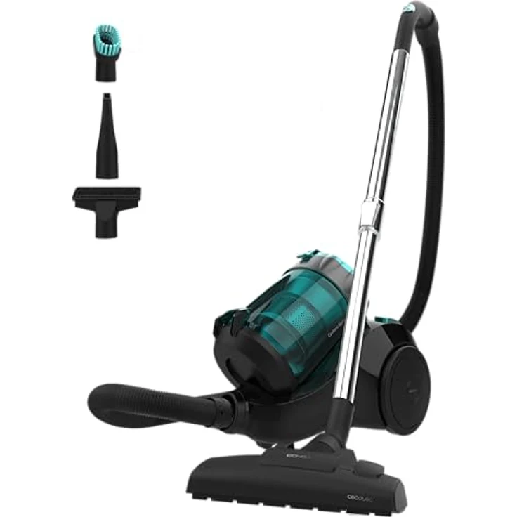 Cecotec Bodenstaubsauger ohne Beutel Conga Rockstar Multiceclonic Compact Plus, 800 W, Multicicylonic, 2.5 l Kapazität, hoher Effizienzfilter, metallisches Teleskoprohr, Polsterzubehör – Bild 1