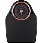SALTER 145 RGFEU16 mechanische Doktorwaage, Körperwaage bis zu 150 kg, leicht ablesbare Skala mit Drehzeiger, große Trittfläche mit strukturierter Vinyl-Matte, Keine Batterien erforderlich, roségold