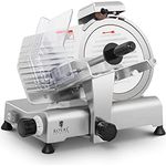 Royal Catering RCAM-250E Aufschnittmaschine Ø 250 mm Messerschärfer 0-8 mm Allesschneider 480 U/min Edelstahl Wurstschneidemaschine