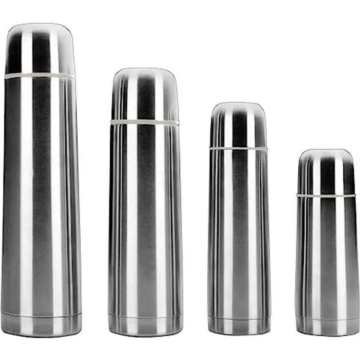 Ibili Thermoskanne 350 ml aus Edelstahl, silber, 21 x 7 x 7 cm – Bild 3