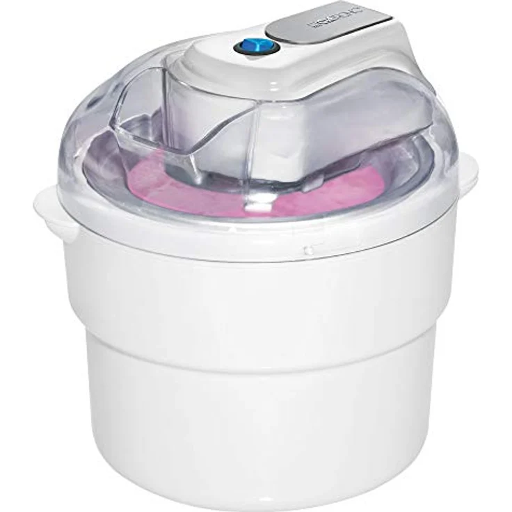 Clatronic ICM 3581 Eiscreme-Maker , geeignet zur Zubereitung von Sorbet, Eis und Frozen Joghurt, für bis zu 1500 ml Eiscremé, Deckel mit Nachfüllöffnung, weiß – Bild 3
